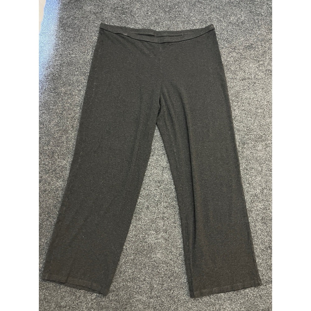 Eileen Fisher Pants Womens XL Wide Leg Pull On Stretch Viscose Nylon Made USA